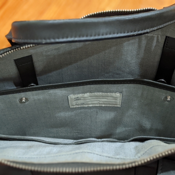 Jack Spade green leather briefcase - Picture 2 of 8